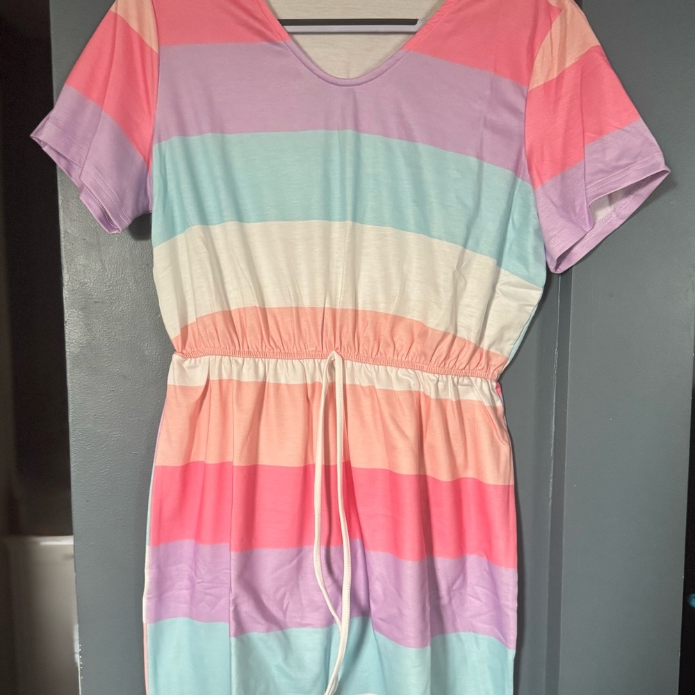 Colorful Striped Dress